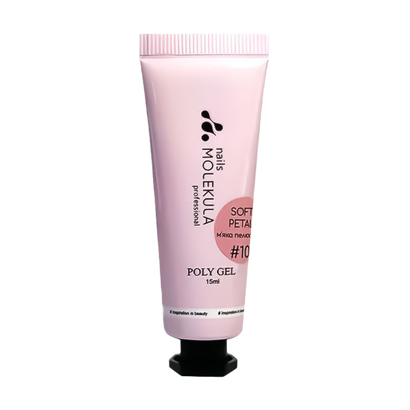 Полігель для нігтів Nails Molekula Professional Poly Gel 10 Soft Petal, 15 мл