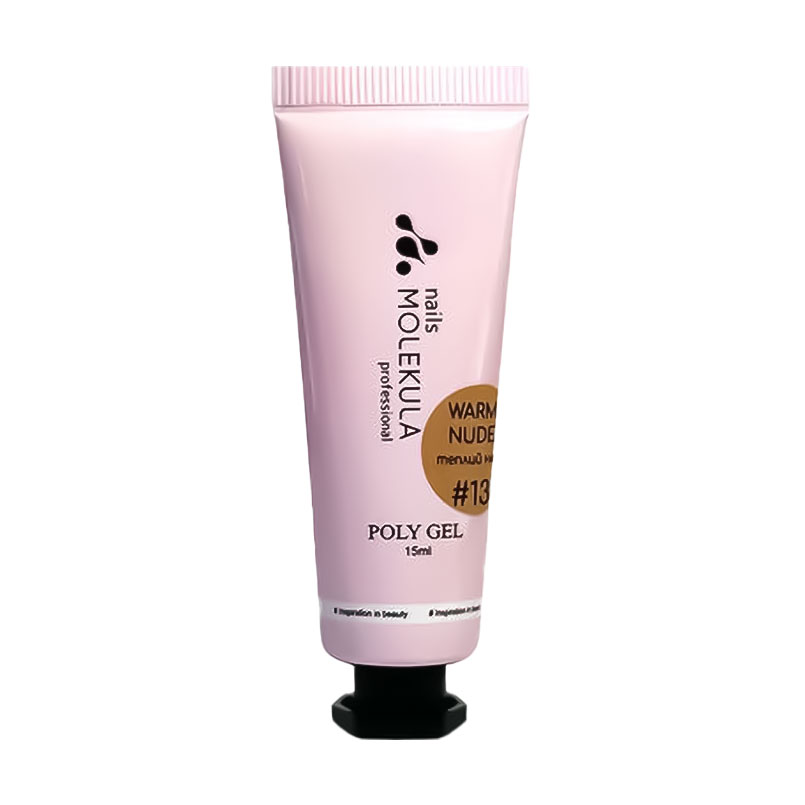 Полігель для нігтів Nails Molekula Professional Poly Gel 13 Warm Nude, 15 мл