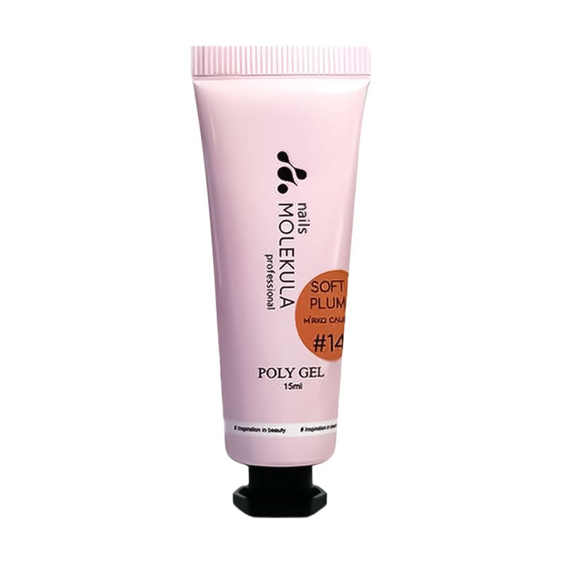 Полігель для нігтів Nails Molekula Professional Poly Gel 14 Soft Plum, 15 мл