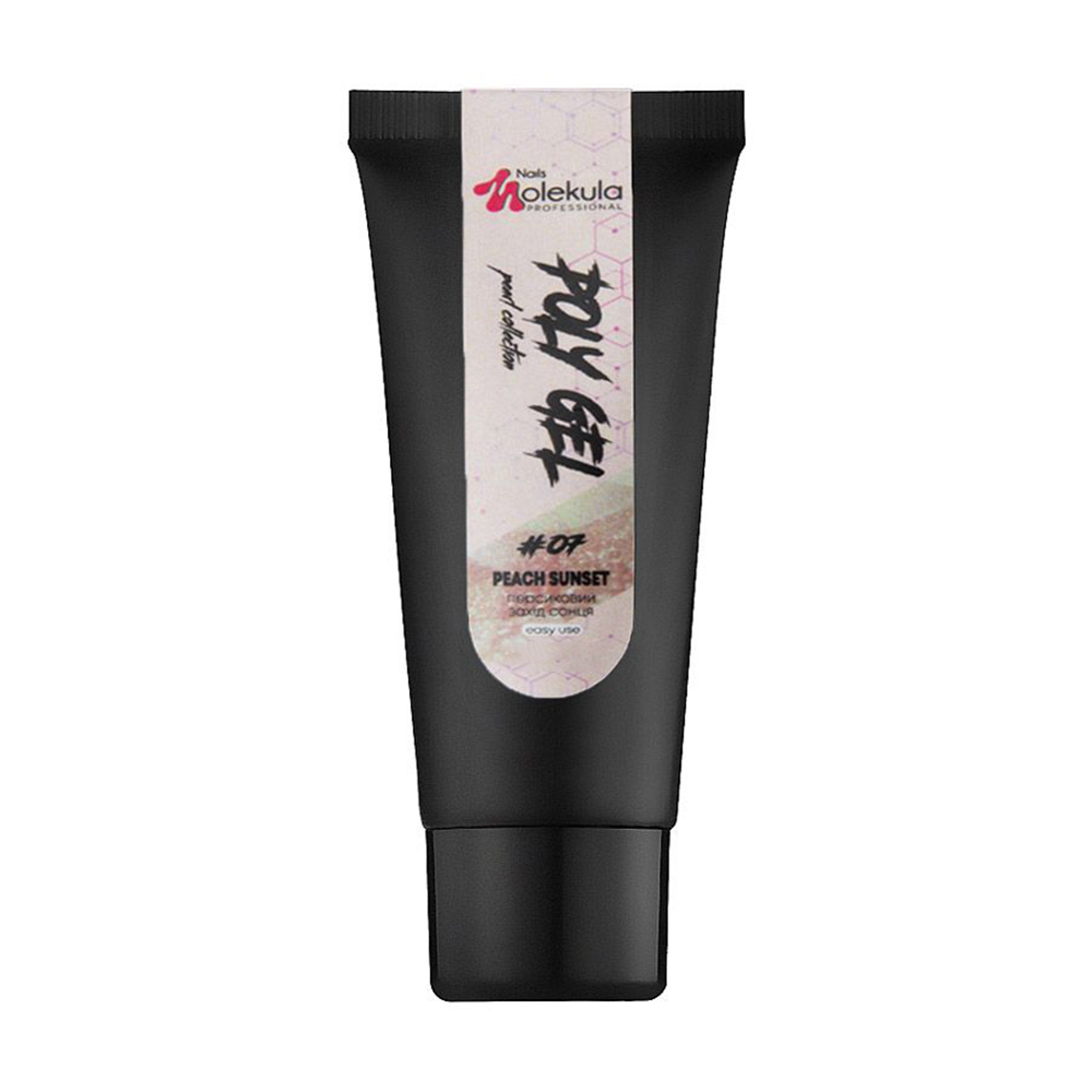 Полігель для нігтів Nails Molekula Professional Poly Gel 07 Peach Sunset, 15 мл