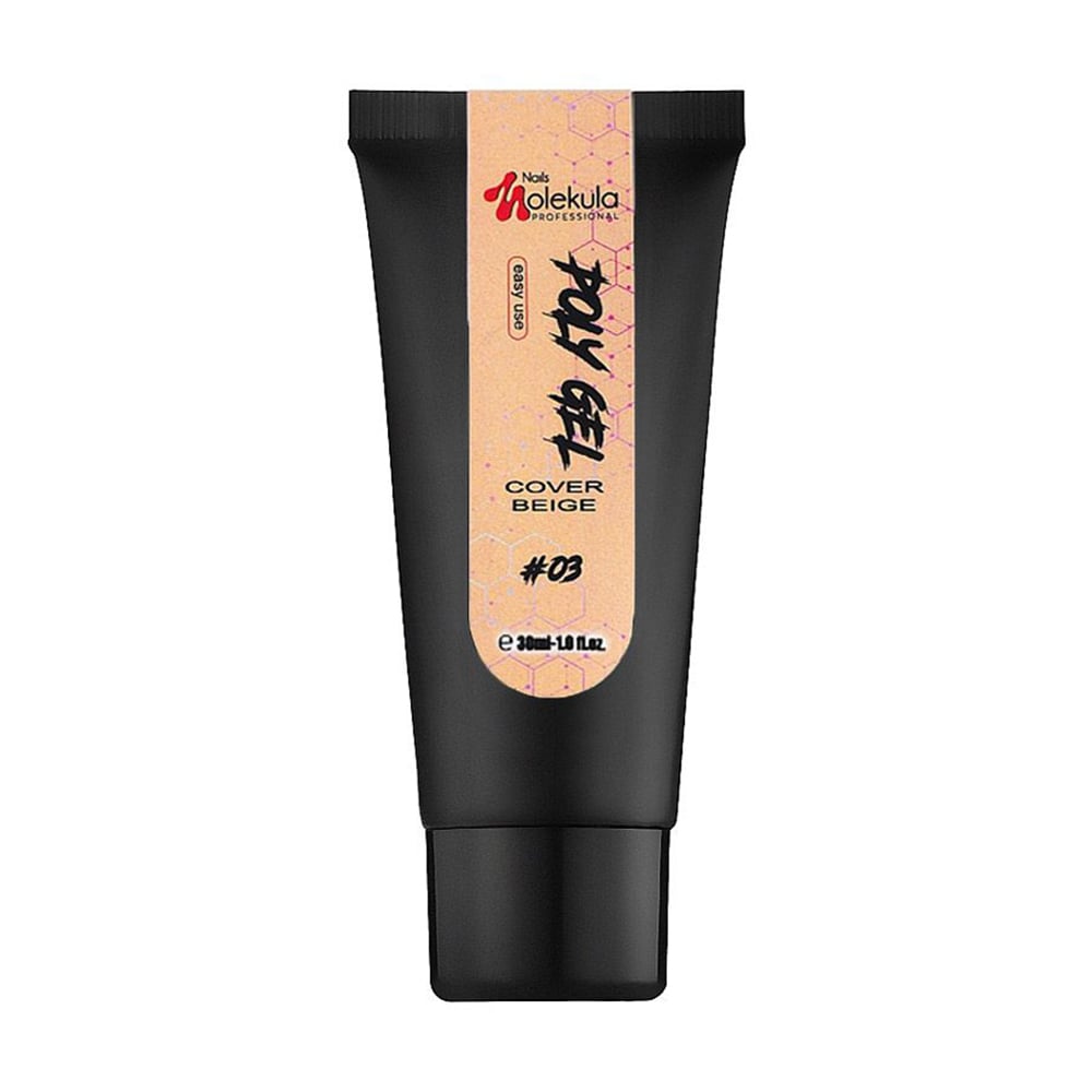Полігель для нігтів Nails Molekula Professional Poly Gel 03 Cover Beige, 30 мл